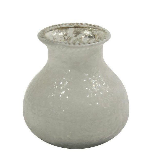 Glas Vase, weiß