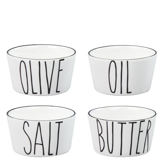 Bastion Collections Bowl Ass salt/butter/oil/olive (4er-Set)