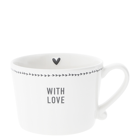 Bastion Collections Cup White Love in Black