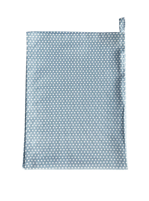 Krasilnikoff Tea Towel, Micro Dots dusty blue