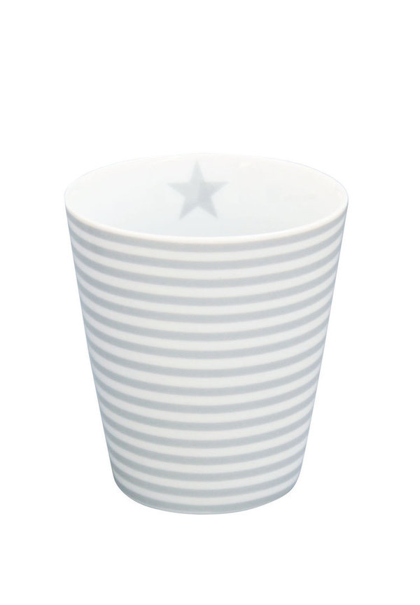 Krasilnikoff Mug, Grey thin Stripes