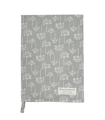 Krasilnikoff Tea Towel - Dill Flowers grey