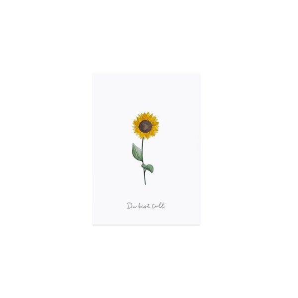 Eulenschnitt Postkarte Sonnenblume