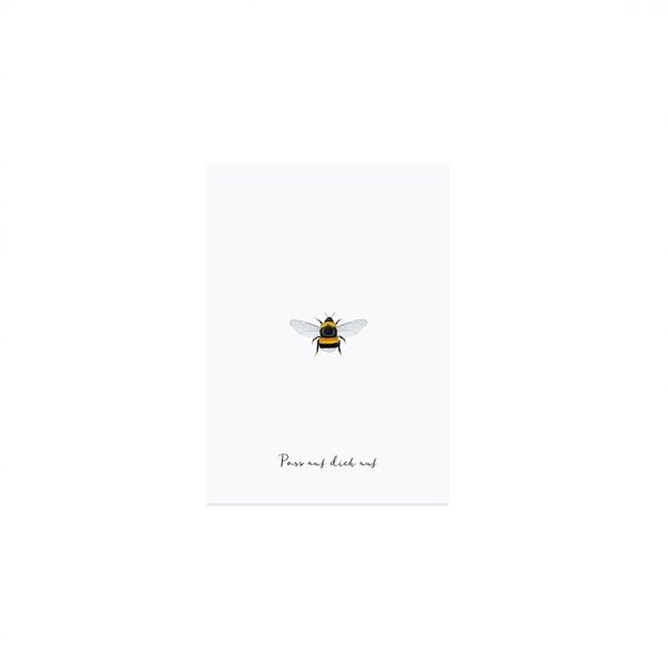 Eulenschnitt Postkarte Biene